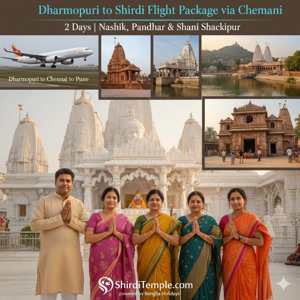 Dharmapuri to Shirdi Flight Package via Chennai | 2 Days | ShirdiTemple.com by Rengha Holidays