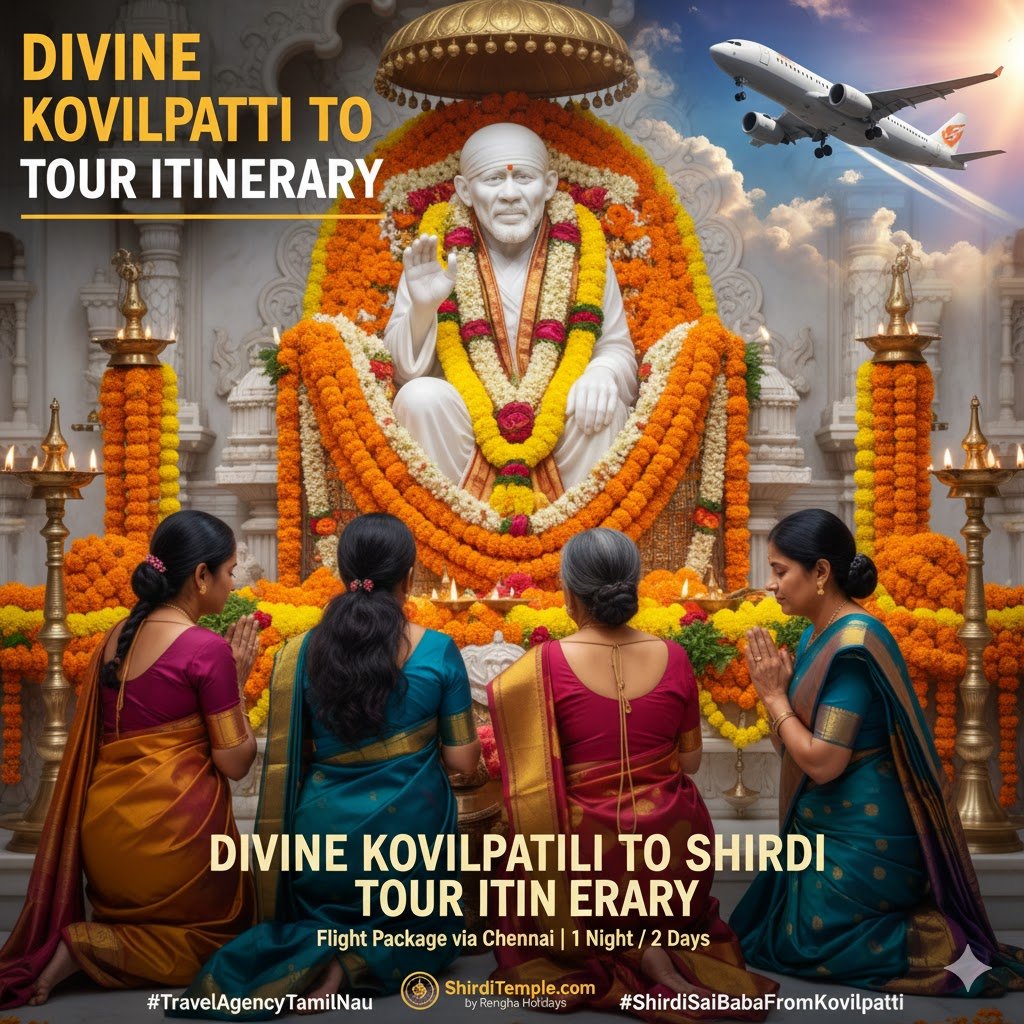 Kovilpatti to Shirdi Flight Package via Chennai | 2N 3D Tour with Nashik, Pandharpur & Shani Shingnapur