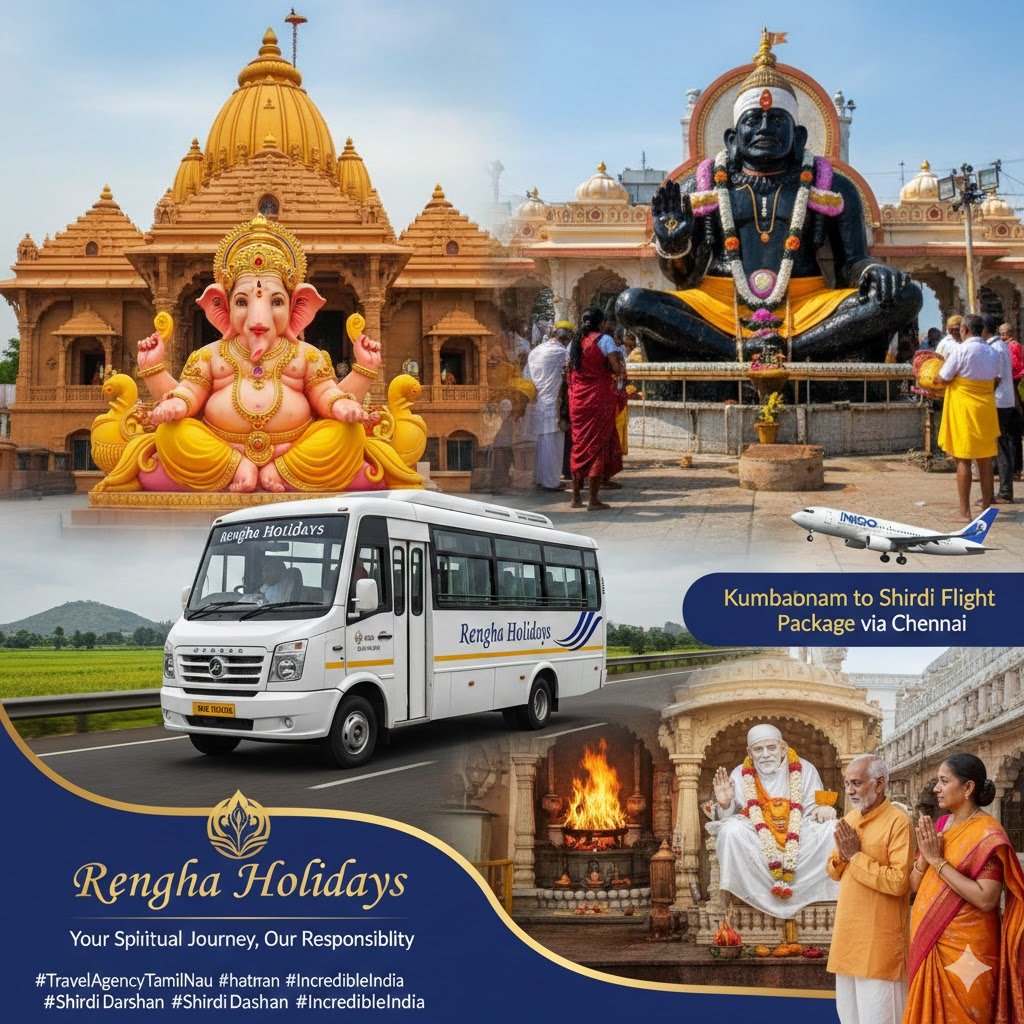 Ramanathapuram to Shirdi Flight Package via Chennai | 2N 3D Shirdi, Ajanta & Ellora Tour | Rengha Holidays