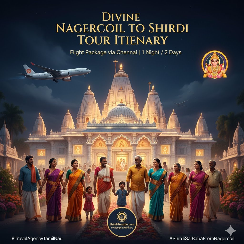 Divine Nagercoil to Shirdi Tour Itinerary (1 Night / 2 Days)