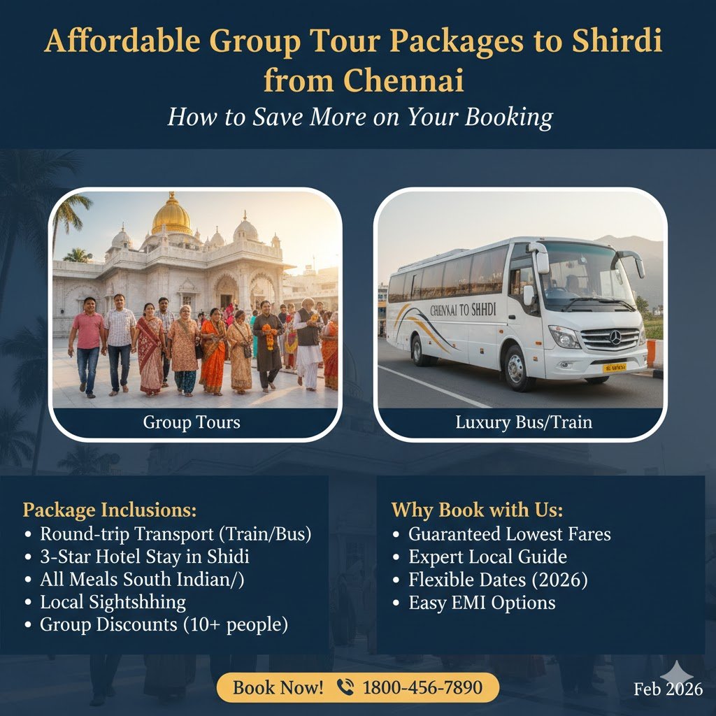 Affordable Group Tour Packages to Shirdi from Chennai: How to Save More on Your Booking