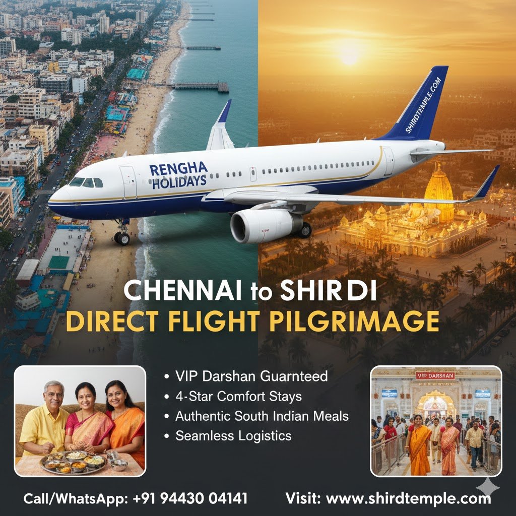 Best Chennai to Shirdi Flight Packages 2026 | VIP Darshan & 4-Star Stays