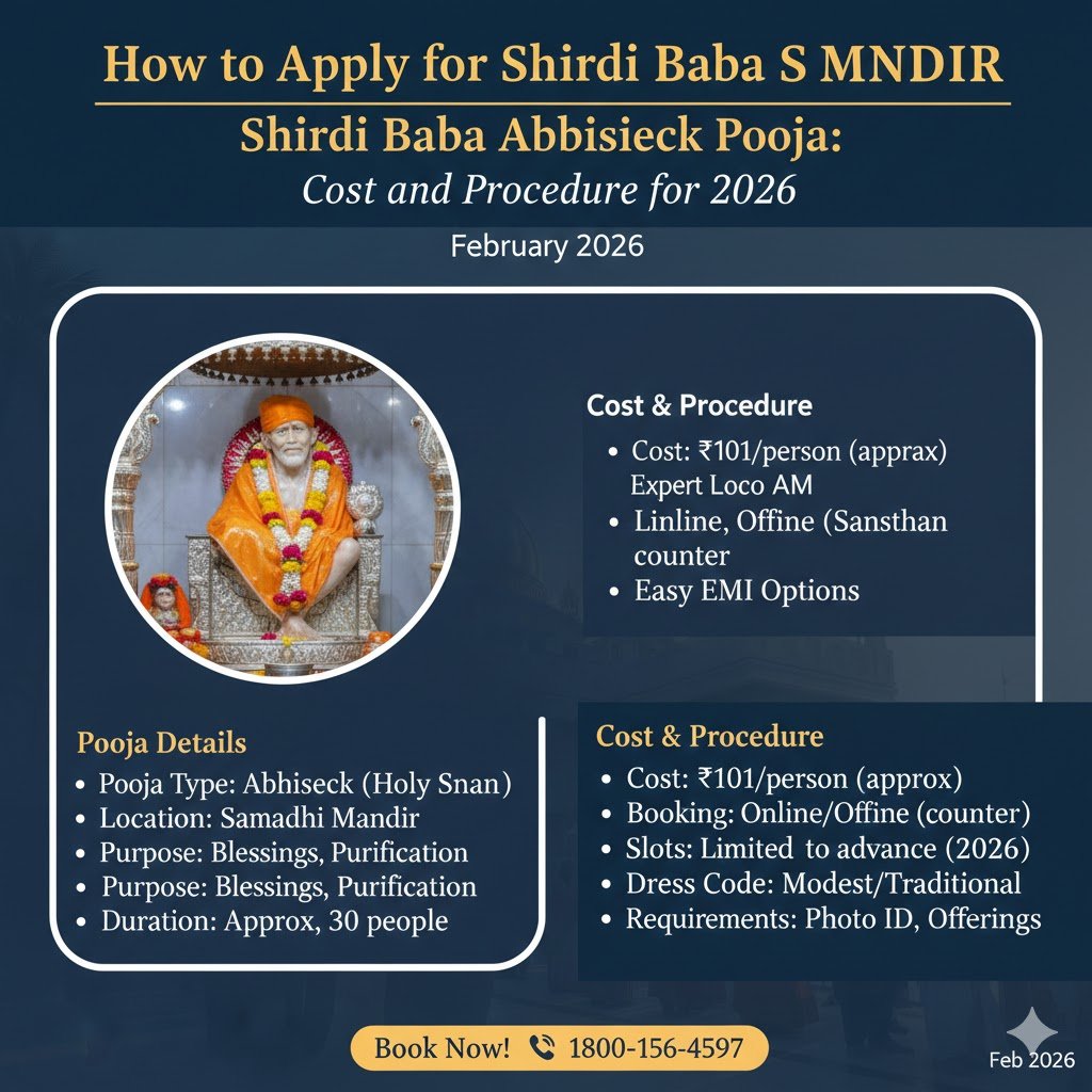 “How to Apply for Shirdi Sai Baba Abhishek Pooja: Cost and Procedure for 2026”