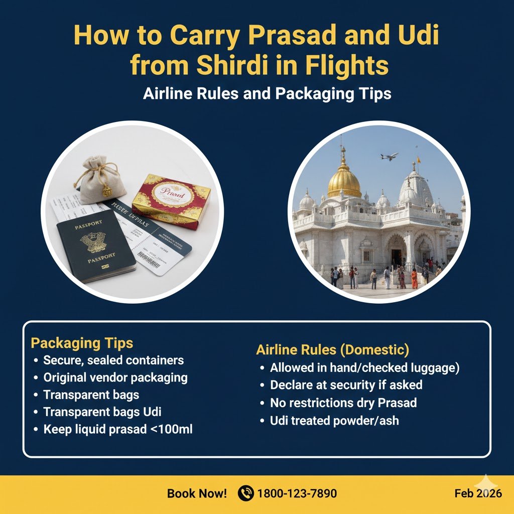 “How to Carry Prasad and Udi from Shirdi in Flights: Airline Rules and Packaging Tips”