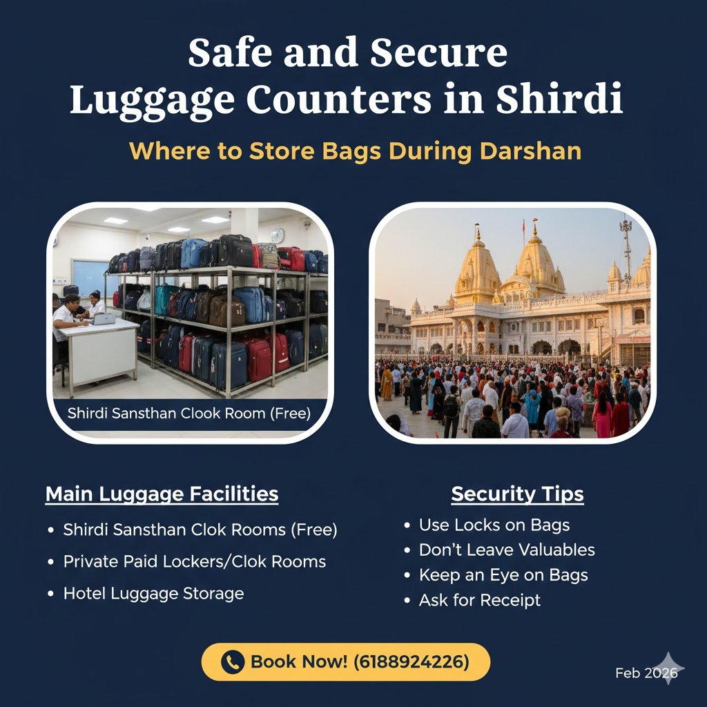 “Safe and Secure Luggage Counters in Shirdi: Where to Store Bags During Darshan”
