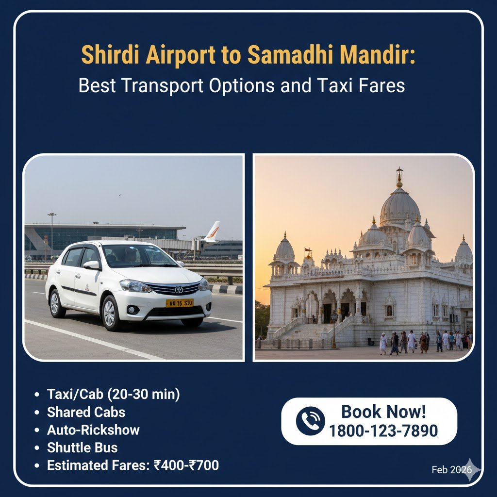 Shirdi Airport to Samadhi Mandir: Best Transport Options and Taxi Fares (2026 Guide)