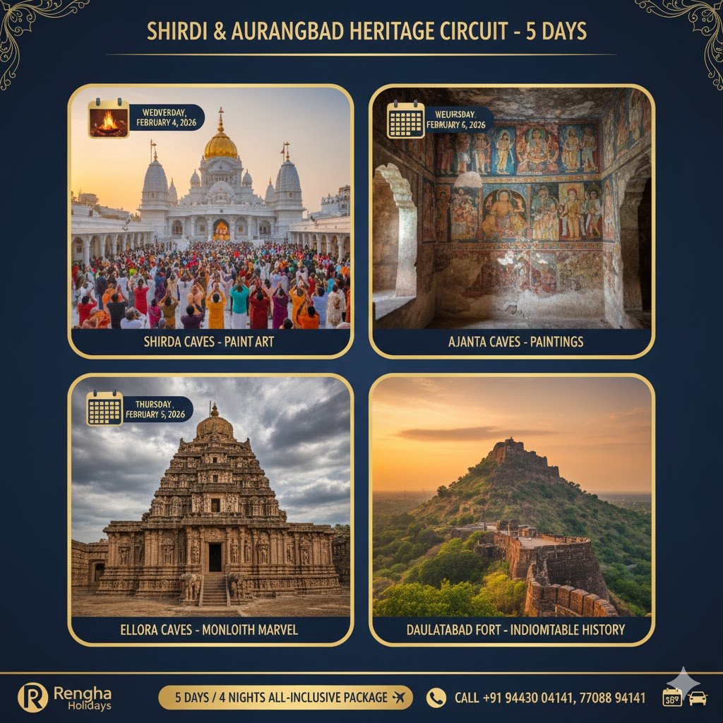 Shirdi & Aurangabad UNESCO Heritage Circuit – 5 Days / 4 Nights