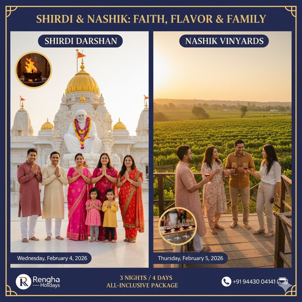 Shirdi & Nashik Vineyard Soul Probing Expedition 4 Days Premium Tour 2026 eDITION
