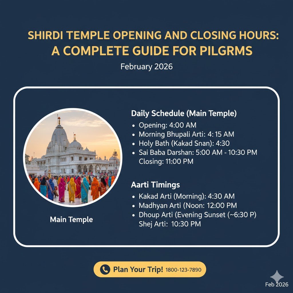 “Shirdi Temple Opening and Closing Hours: A Complete Guide for Pilgrims”