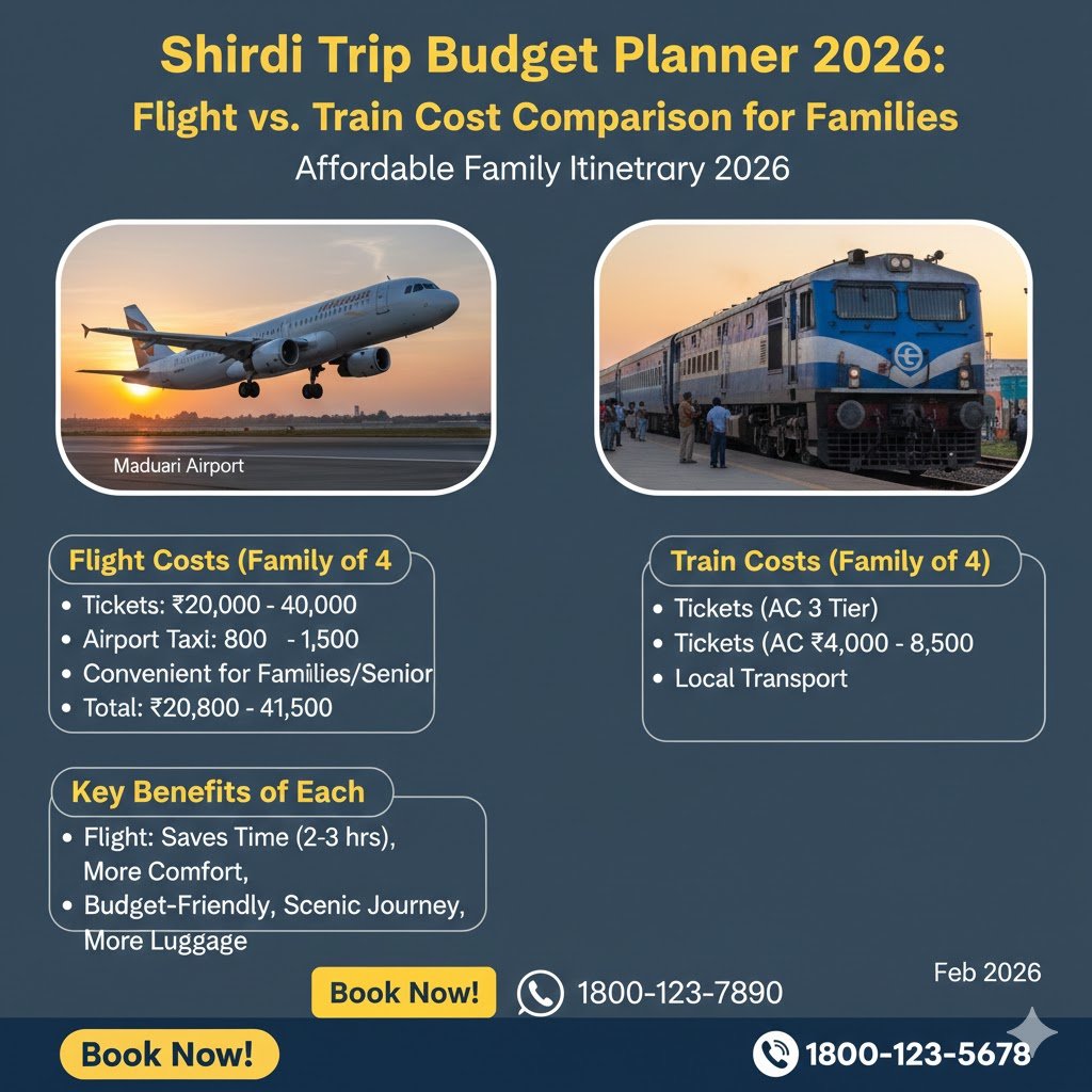 Shirdi Trip Budget Planner 2026: Flight vs. Train Cost Comparison for Families