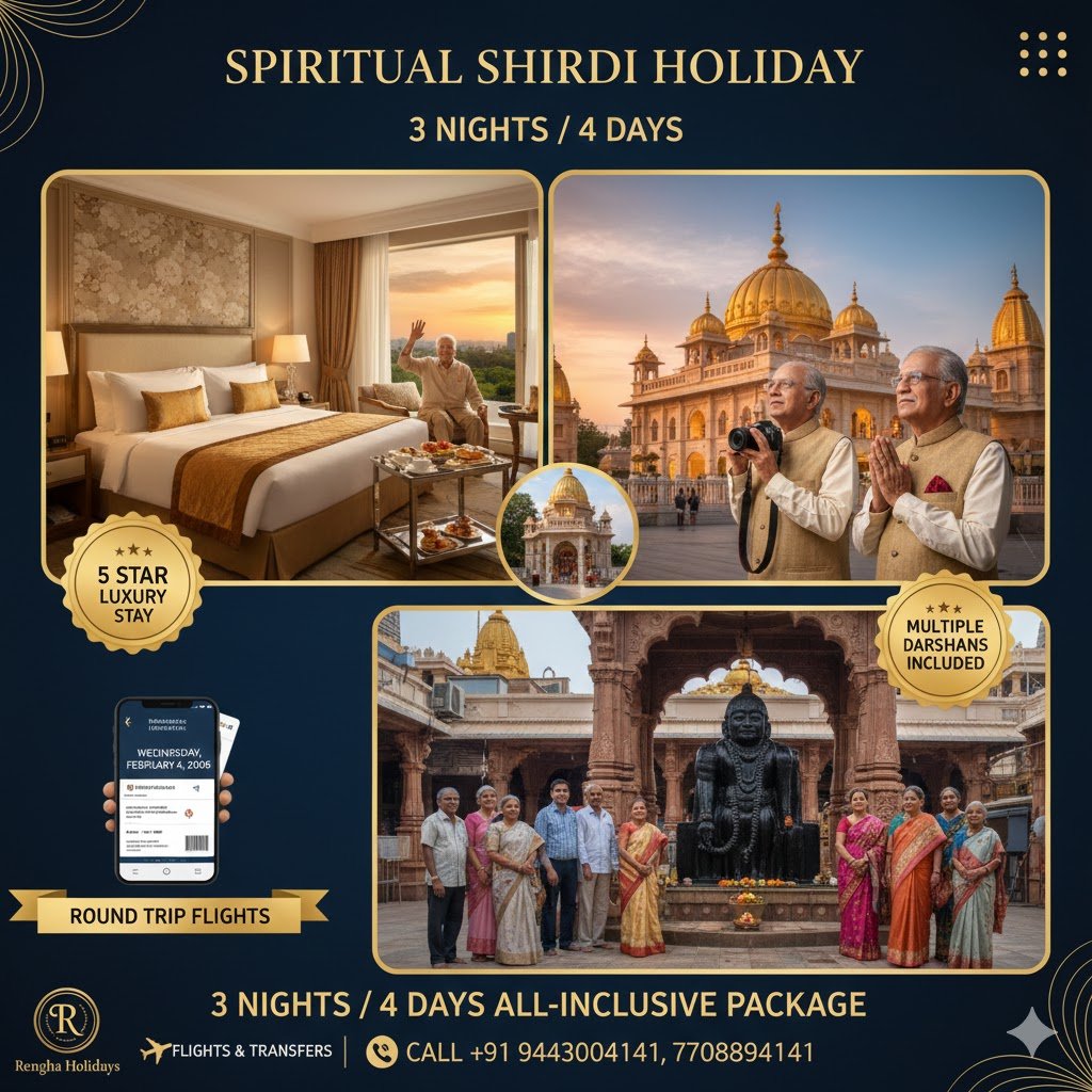 Spiritual Shirdi Holiday: 5-Star Luxury Flight Package – 3 Nights / 4 Days 2026 Edition