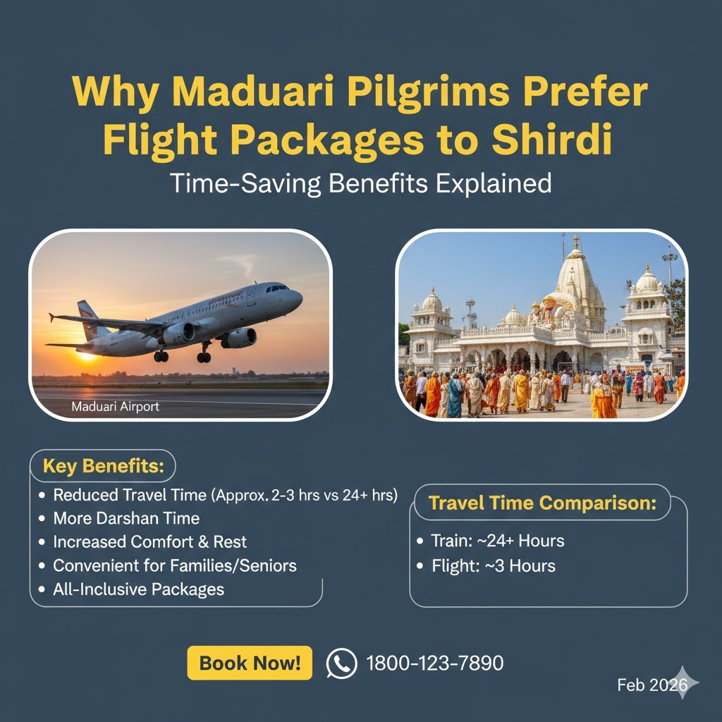Why Madurai Pilgrims Prefer Flight Packages to Shirdi: Time-Saving Benefits Explained