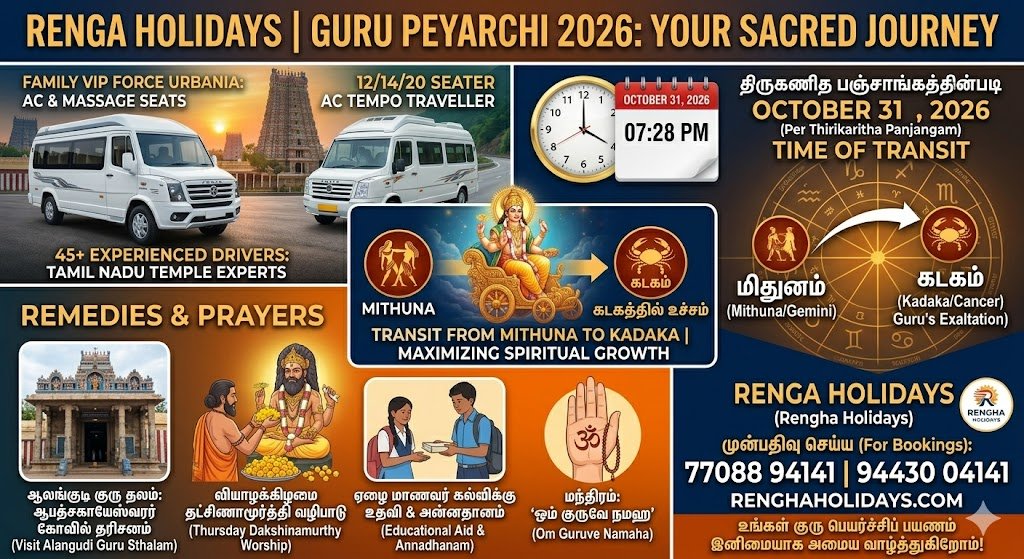 குரு பெயர்ச்சி 2026 தேதி நேரம் மற்றும் முழுமையான கணிப்புகள்