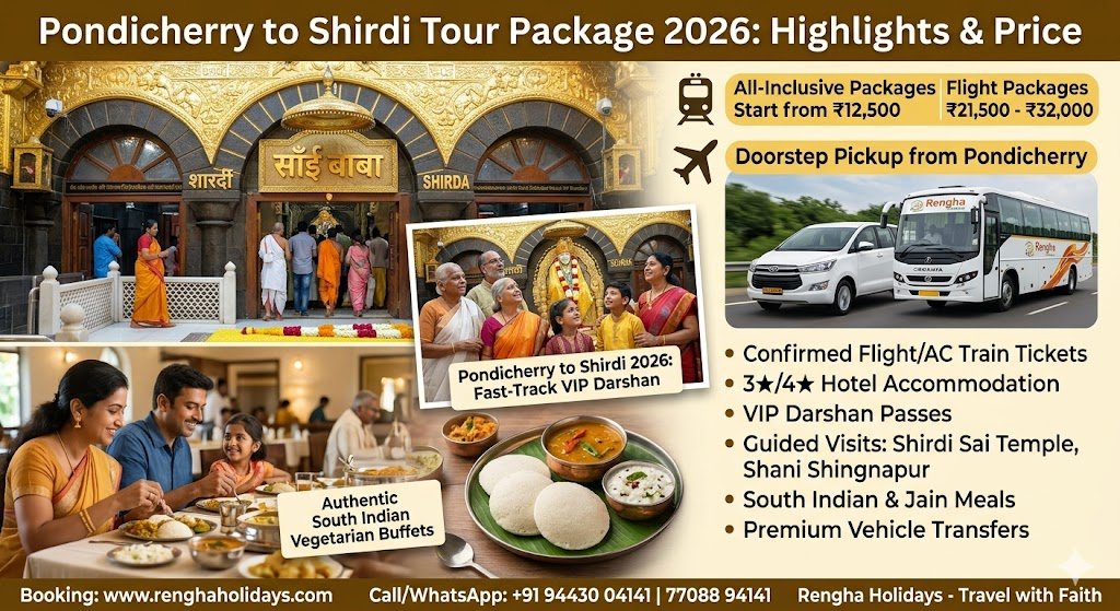 Pondicherry to Shirdi Tour Package Quick 2026