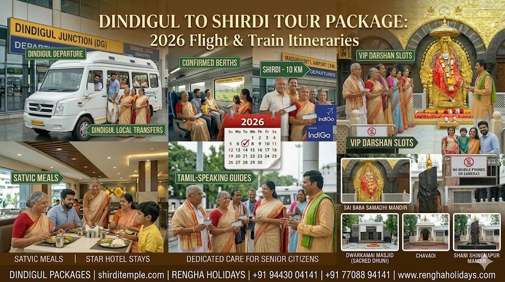 Dindigul to Shirdi Tour Package 2026 Flight Train Itineraries